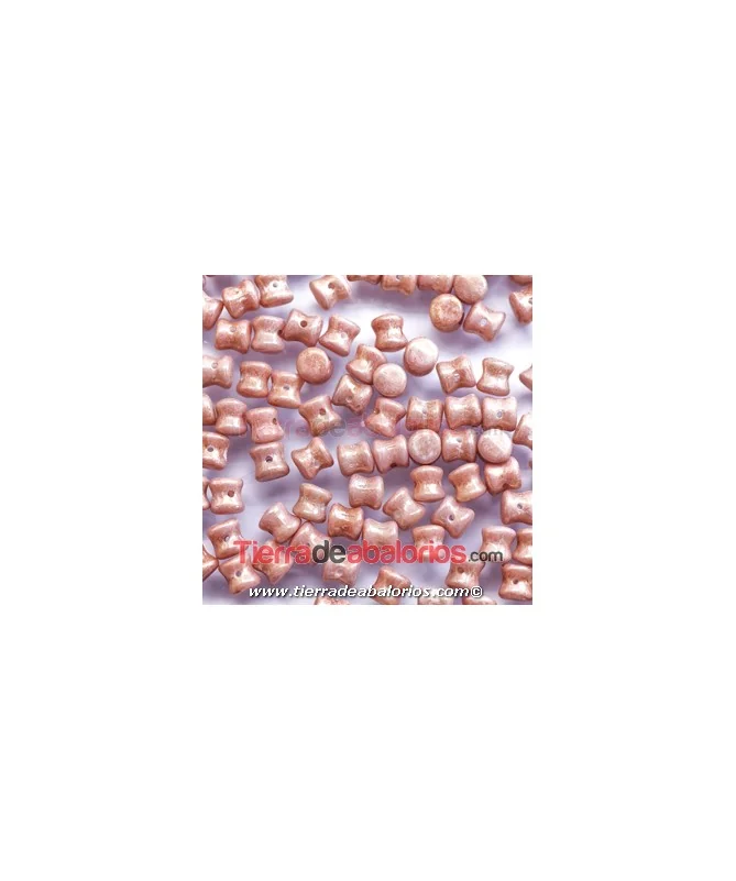 Pellet Diabolo Beads 4x6mm Orange Bronze Luster (50 uds)