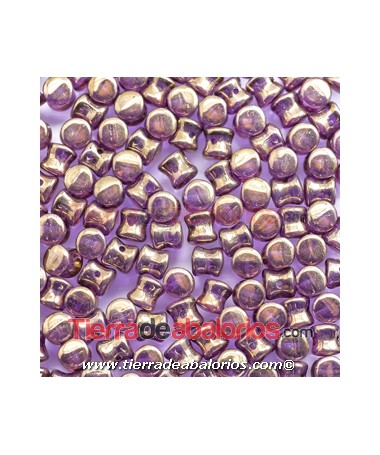 Pellet Diabolo Beads 4x6mm Crystal Bronze Lila (50 uds)