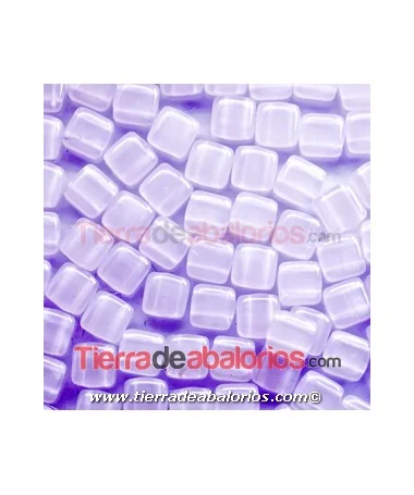 Tila Checa 6mm Pink Opal Tila Checa 6mm Pink Opal