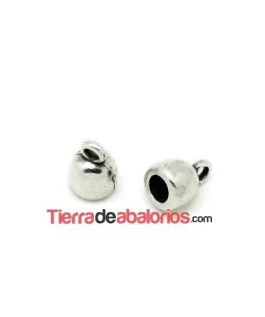 Terminal 12x8mm con Anilla Agujero 5mm, Plateado