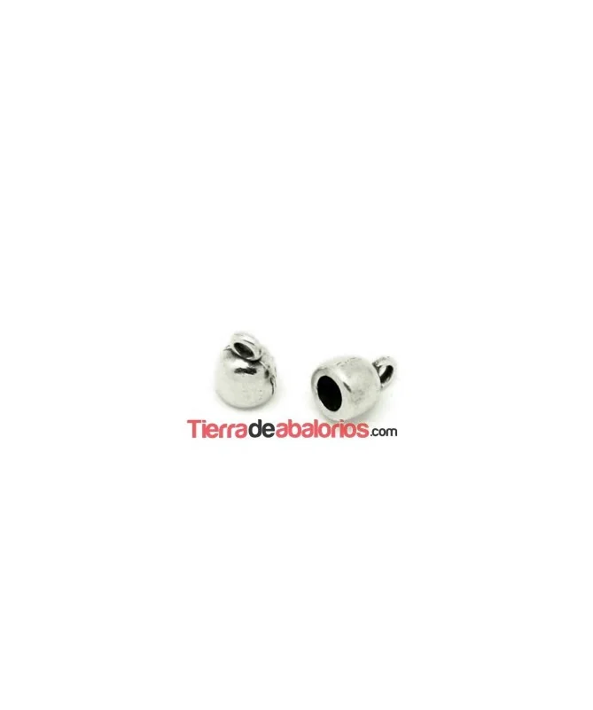 Terminal 12x8mm con Anilla Agujero 5mm, Plateado