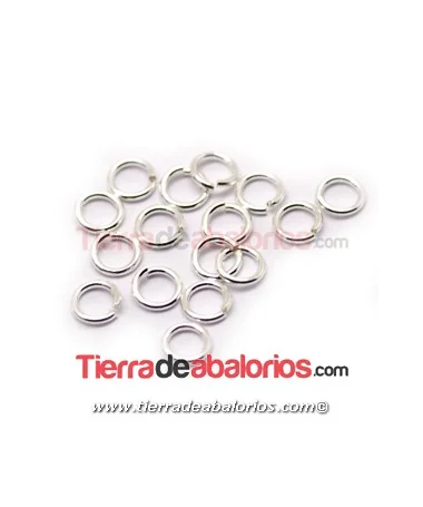 Anilla Abierta 5mm Grosor 1,5mm, Plata de Ley Anilla Abierta 5mm Grosor 0,8mm, Plata de Ley