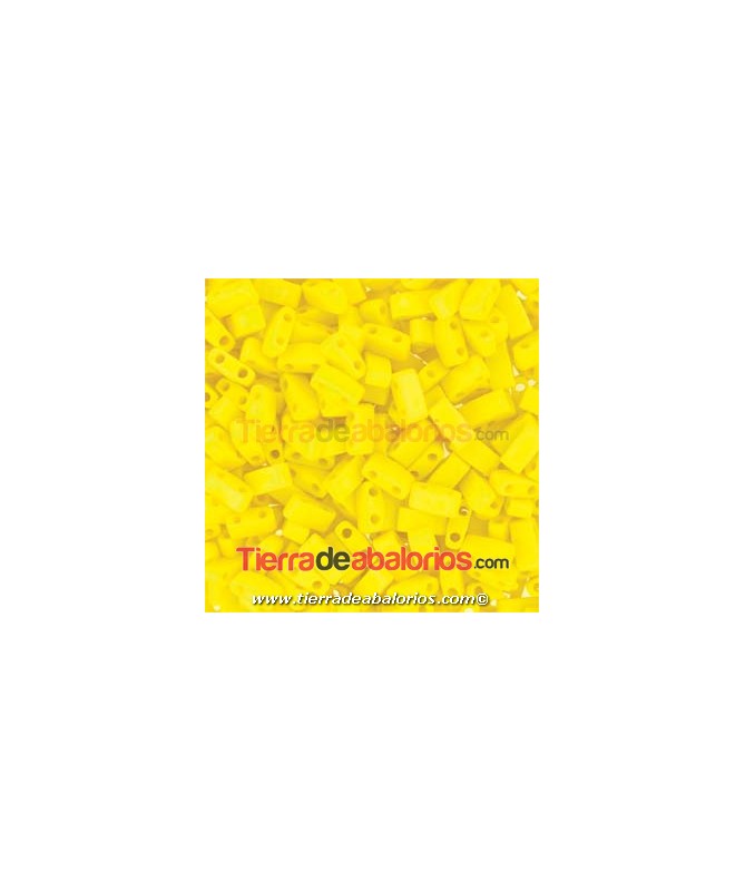 Miyuki Half-Tila 5x2,3mm Opaque Yellow AB Mate