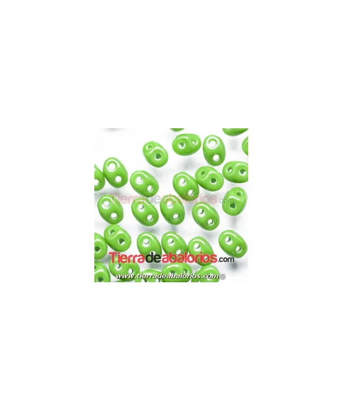 Twin Bead 2,5x5mm Opaque Green