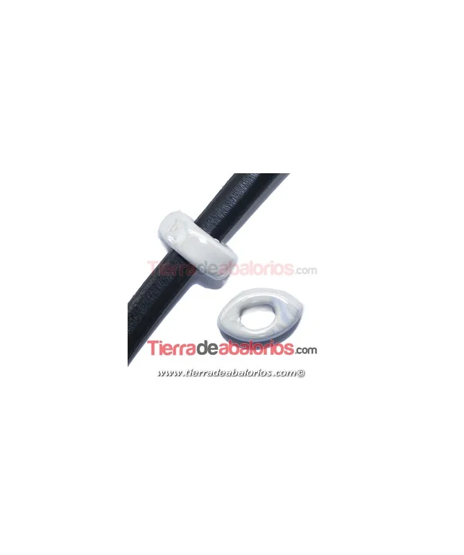 Cerámica Eye 26x16x10mm Agujero 11x7mm Blanca