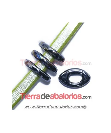 Cerámica Eye 26x16x5mm Agujero 11x7mm Negra