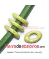 Cerámica Eye 26x16x5mm Agujero 11x7mm Amarilla