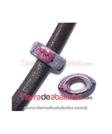 Cerámica Eye 26x16x10mm Agujero 11x7mm Forest Purple