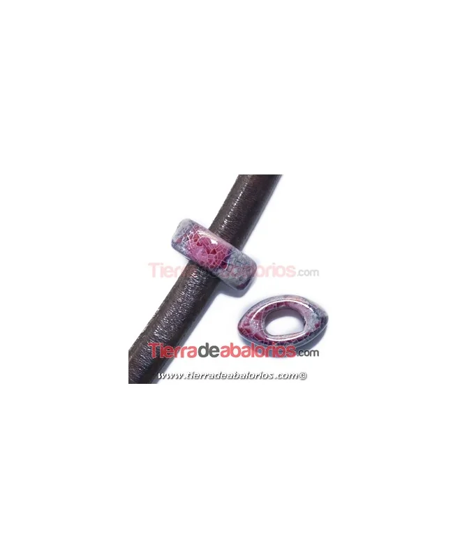Cerámica Eye 26x16x10mm Agujero 11x7mm Forest Purple Cerámica Eye 26x16x10mm Agujero 11x7mm Forest Purple
