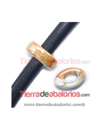 Cerámica Eye 26x16x10mm Agujero 11x7mm Sunshine Orange