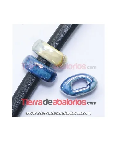 Cerámica Eye 26x16x10mm Agujero 11x7mm Blue Ocean