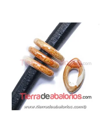 Cerámica Eye 26x16x5mm Agujero 11x7mm Sunshine Orange Cerámica Eye 26x16x5mm Agujero 11x7mm Sunshine Orange