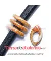 Cerámica Eye 26x16x5mm Agujero 11x7mm Sunshine Orange