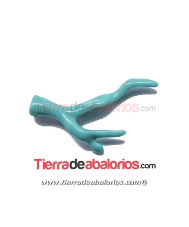 Colgante Acrílico Rama Coral 50x31mm Turquesa Colgante Acrílico Rama Coral 50x31mm Turquesa