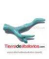 Colgante Acrílico Rama Coral 50x31mm Turquesa