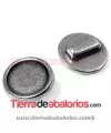 Pasador con Base para Crystal Rock Swarovski 15mm, Plateado