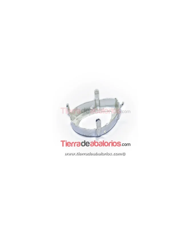 Engaste Pear 25x18mm, Plateado
