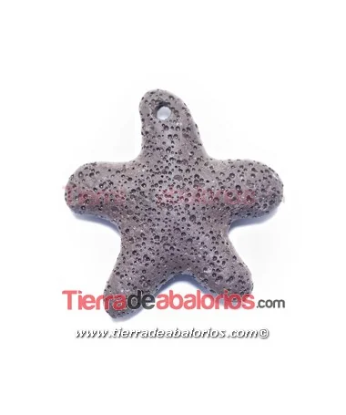Lava Sintética Estrella Colgante 50x48mm, Marrón