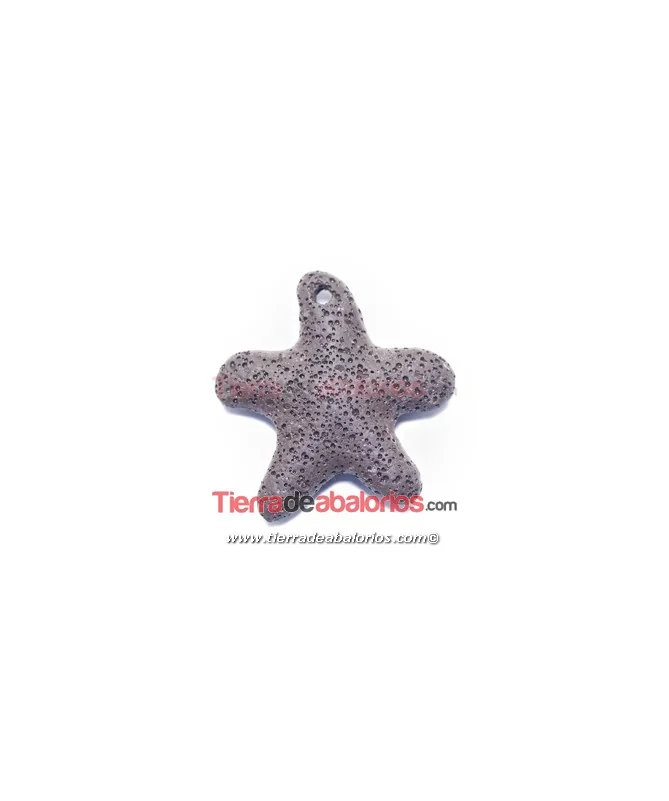 Lava Sintética Estrella Colgante 50x48mm, Marrón Lava Sintética Estrella Colgante 50x48mm, Marrón