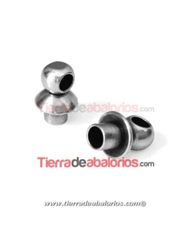 Terminal Cono 10x7mm Agujero 3mm con Anilla, Plateado Terminal Cono 10x7mm Agujero 3mm con Anilla, Plateado