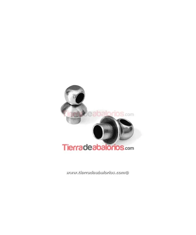 Terminal Cono 10x7mm Agujero 3mm con Anilla, Plateado Terminal Cono 10x7mm Agujero 3mm con Anilla, Plateado