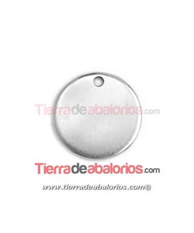 Chapa Colgante Moneda 25mm, Plateada Chapa Colgante Moneda 25mm, Plateada