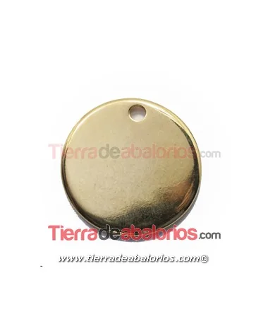 Chapa Colgante Moneda 25mm, Dorada Chapa Colgante Moneda 25mm, Dorada