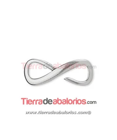 Infinito Abierto 35x14mm, Plateado Infinito Abierto 35x14mm, Plateado