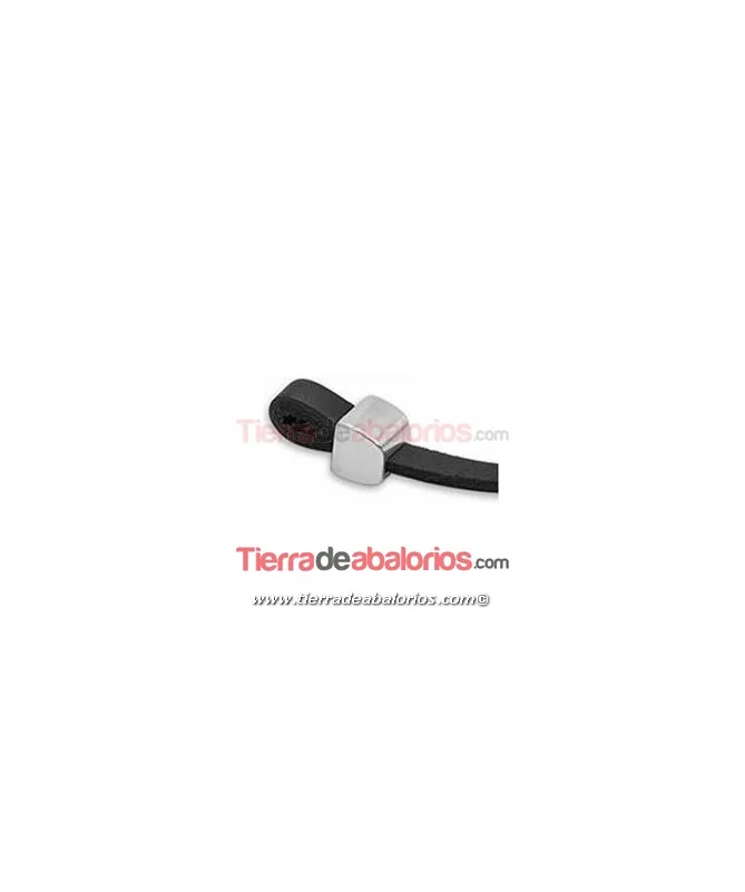Terminal para Cuero Plano de 5mm, Plateado Terminal para Cuero Plano de 5mm, Plateado