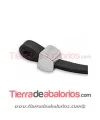 Terminal para Cuero Plano de 5mm, Plateado