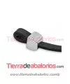 Terminal para Cuero Plano de 5mm, Plateado