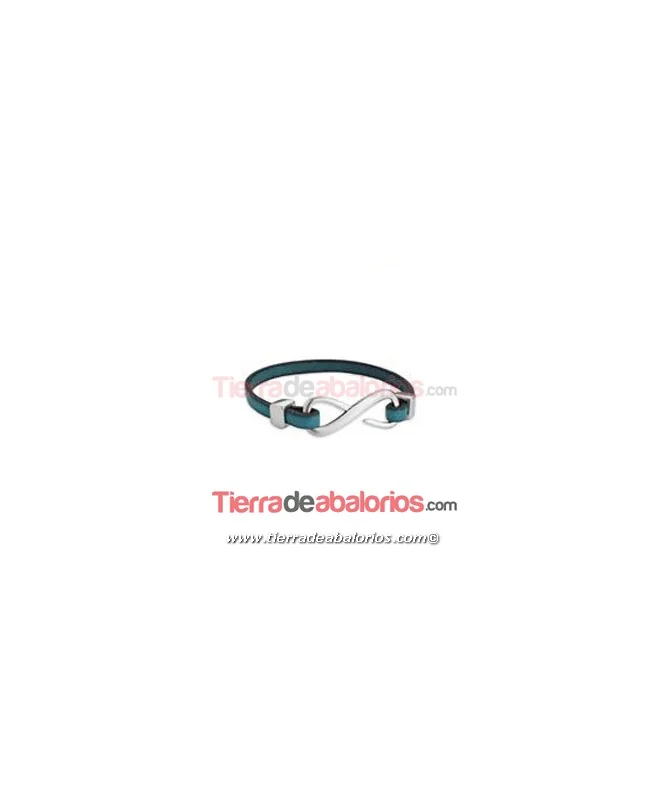 Terminal para Cuero Plano de 5mm, Plateado Terminal para Cuero Plano de 5mm, Plateado