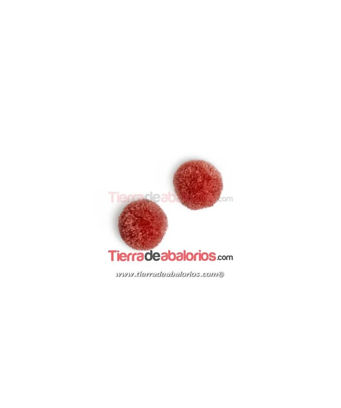 Pompón de Poliester 18mm Salmón