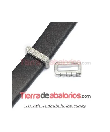 Pasador 5 Cuadros 14x3mm Agujero 10x3mm Plateado