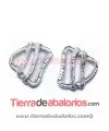 Entrepieza Eslabón Irregular 16x14mm Plateada