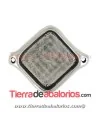 Conector 42x37mm para Cabujón de 25mm, Plateado