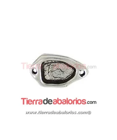 Conector 21x12mm para Cabujón 12x8mm, Plateado