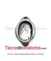 Colgante 22x15mm para Cabujón de 14x10mm, Plateado
