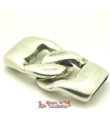 Cierre Eslabón 23x16mm Agujero 13x3mm, Plateado