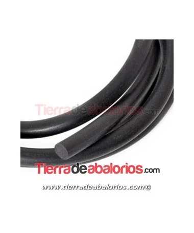 Cordón de Caucho 1mm, Negro Cordón de Caucho 1mm, Negro