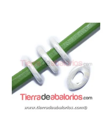 Cerámica Eye 26x16x5mm Agujero 11x7mm Blanca