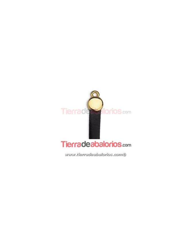 Terminal Circulo 11x7mm, Agujero 5x2mm, Dorado