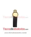 Terminal Circulo 11x7mm, Agujero 5x2mm, Dorado