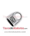 Terminal Regaliz Infinito/Greca 16x13mm, Plateado