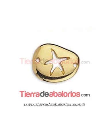 Conector Estrella de Mar 20x16mm, Dorada Conector Estrella de Mar 20x16mm, Dorada