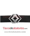 Pasador Geométrico Boho con Cruz 19x14mm, Plateado