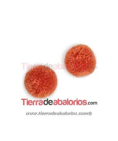 Pompón de Poliester 18mm Terracota Pompón de Poliester 18mm Naranja