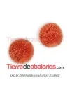 Pompón de Poliester 18mm Naranja