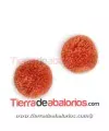 Pompón de Poliester 18mm Naranja