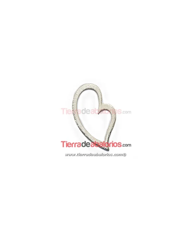 Colgante Corazón 20x65mm Dorado Martillado